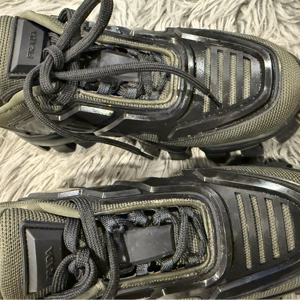 Prada women’s Black and Green Sneakers